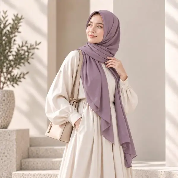 Mauve HAE LUMI Pashmina