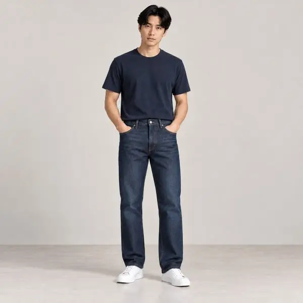 Raw Indigo HAE D01 Men's Straight Denim